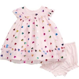 Pippa & Julia Foil Hearts Dress - 24M